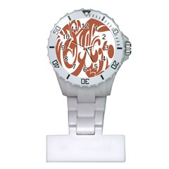 Sign Red Polka Plastic Nurses Watch by Mariart