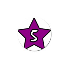 Star Five Purple White Golf Ball Marker (10 pack)