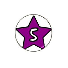 Star Five Purple White Hat Clip Ball Marker (10 pack)