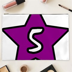 Star Five Purple White Cosmetic Bag (XXL) 