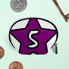 Star Five Purple White Accessory Pouches (small)  by Mariart