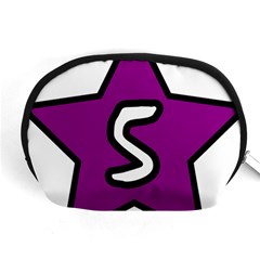 Star Five Purple White Accessory Pouches (Medium) 