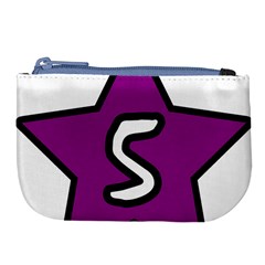 Star Five Purple White Large Coin Purse by Mariart