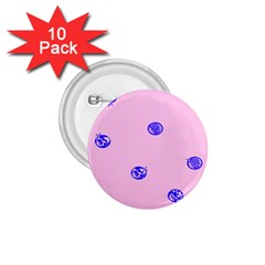 Star Space Balloon Moon Blue Pink Circle Round Polkadot 1 75  Buttons (10 Pack) by Mariart