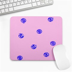 Star Space Balloon Moon Blue Pink Circle Round Polkadot Large Mousepads by Mariart