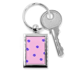 Star Space Balloon Moon Blue Pink Circle Round Polkadot Key Chains (rectangle)  by Mariart