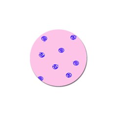 Star Space Balloon Moon Blue Pink Circle Round Polkadot Golf Ball Marker (4 Pack) by Mariart