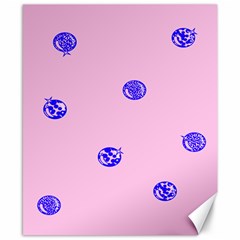 Star Space Balloon Moon Blue Pink Circle Round Polkadot Canvas 8  X 10  by Mariart