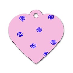 Star Space Balloon Moon Blue Pink Circle Round Polkadot Dog Tag Heart (two Sides) by Mariart