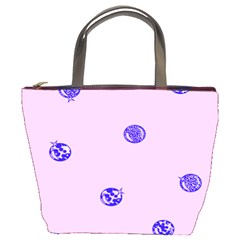 Star Space Balloon Moon Blue Pink Circle Round Polkadot Bucket Bags by Mariart