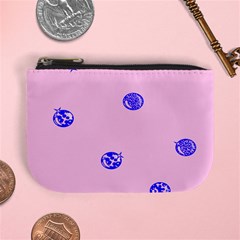 Star Space Balloon Moon Blue Pink Circle Round Polkadot Mini Coin Purses by Mariart