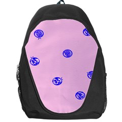 Star Space Balloon Moon Blue Pink Circle Round Polkadot Backpack Bag by Mariart