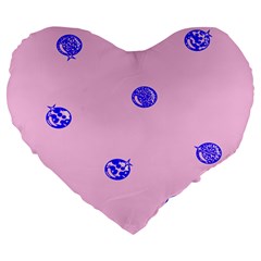 Star Space Balloon Moon Blue Pink Circle Round Polkadot Large 19  Premium Heart Shape Cushions by Mariart