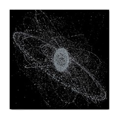 Space X Circle Line Black Tile Coasters by Mariart