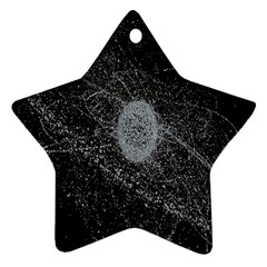 Space X Circle Line Black Ornament (star) by Mariart