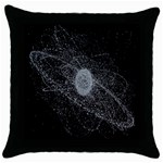 Space X Circle Line Black Throw Pillow Case (Black) Front