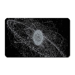 Space X Circle Line Black Magnet (rectangular) by Mariart