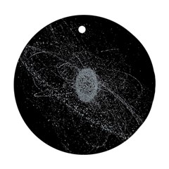 Space X Circle Line Black Round Ornament (two Sides) by Mariart