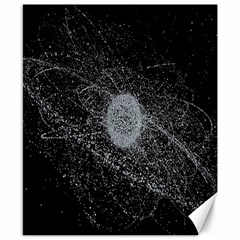 Space X Circle Line Black Canvas 8  X 10  by Mariart