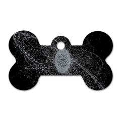 Space X Circle Line Black Dog Tag Bone (two Sides) by Mariart