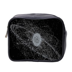 Space X Circle Line Black Mini Toiletries Bag 2-side by Mariart