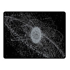 Space X Circle Line Black Fleece Blanket (small) by Mariart