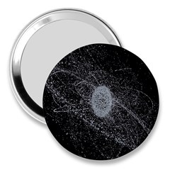 Space X Circle Line Black 3  Handbag Mirrors by Mariart