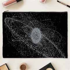 Space X Circle Line Black Cosmetic Bag (xxxl)  by Mariart