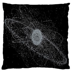 Space X Circle Line Black Large Flano Cushion Case (one Side) by Mariart