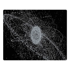 Space X Circle Line Black Double Sided Flano Blanket (large)  by Mariart