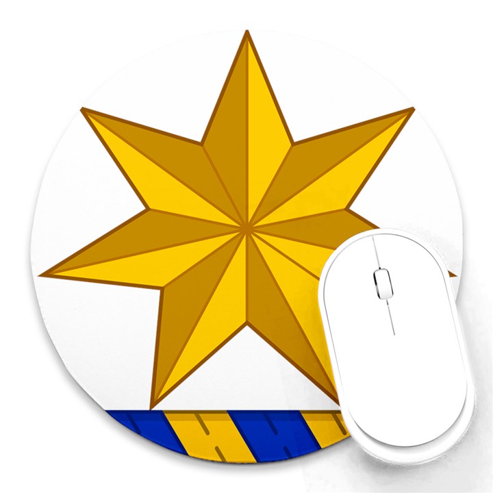 Star Yellow Blue Round Mousepads