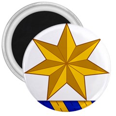 Star Yellow Blue 3  Magnets by Mariart