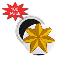 Star Yellow Blue 1 75  Magnets (100 Pack)  by Mariart