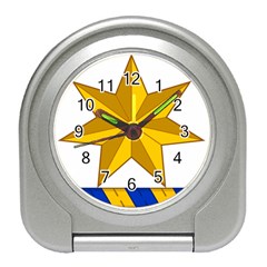 Star Yellow Blue Travel Alarm Clocks by Mariart