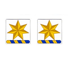 Star Yellow Blue Cufflinks (square) by Mariart