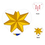 Star Yellow Blue Playing Cards (Heart)  Front