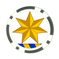 Star Yellow Blue Poker Chip Card Guard by Mariart