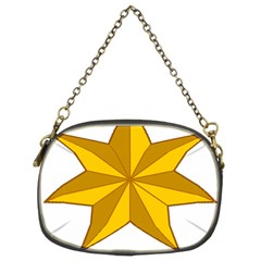 Star Yellow Blue Chain Purses (two Sides)  by Mariart