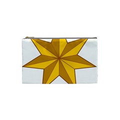 Star Yellow Blue Cosmetic Bag (small)  by Mariart