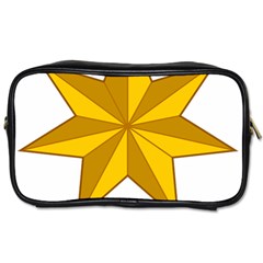 Star Yellow Blue Toiletries Bags 2-side by Mariart