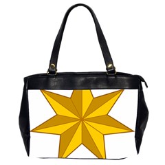 Star Yellow Blue Office Handbags (2 Sides)  by Mariart