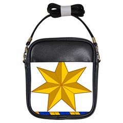 Star Yellow Blue Girls Sling Bags by Mariart