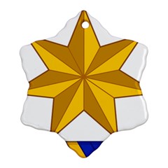 Star Yellow Blue Ornament (snowflake) by Mariart