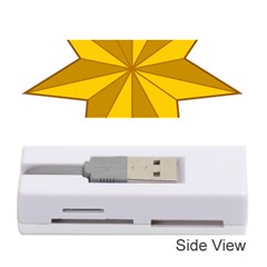 Star Yellow Blue Memory Card Reader (stick)  by Mariart