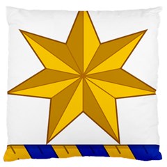 Star Yellow Blue Large Cushion Case (one Side) by Mariart