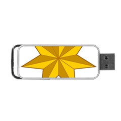 Star Yellow Blue Portable Usb Flash (one Side) by Mariart