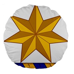 Star Yellow Blue Large 18  Premium Round Cushions by Mariart