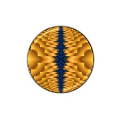 Plaid Blue Gold Wave Chevron Hat Clip Ball Marker (10 Pack) by Mariart