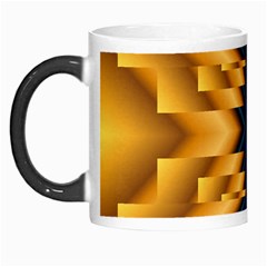 Plaid Blue Gold Wave Chevron Morph Mugs by Mariart