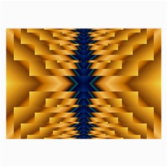 Plaid Blue Gold Wave Chevron Large Glasses Cloth (2-side) by Mariart